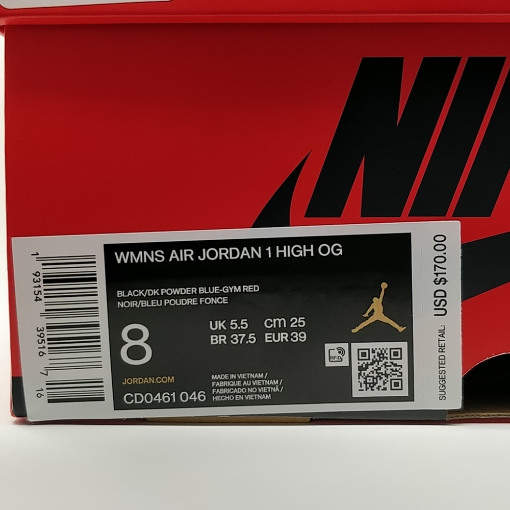 Nike WMNS Air Jordan Retro I 1 High OG UNC to CHI - Picture 2 of 8